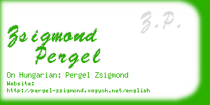 zsigmond pergel business card